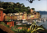 Gekleurde huisjes in Portofino Gekleurde huisjes in Portofino