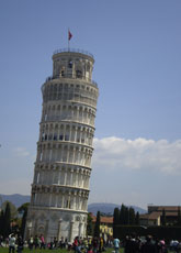 De beroemde scheve toren van Pisa De beroemde scheve toren van Pisa